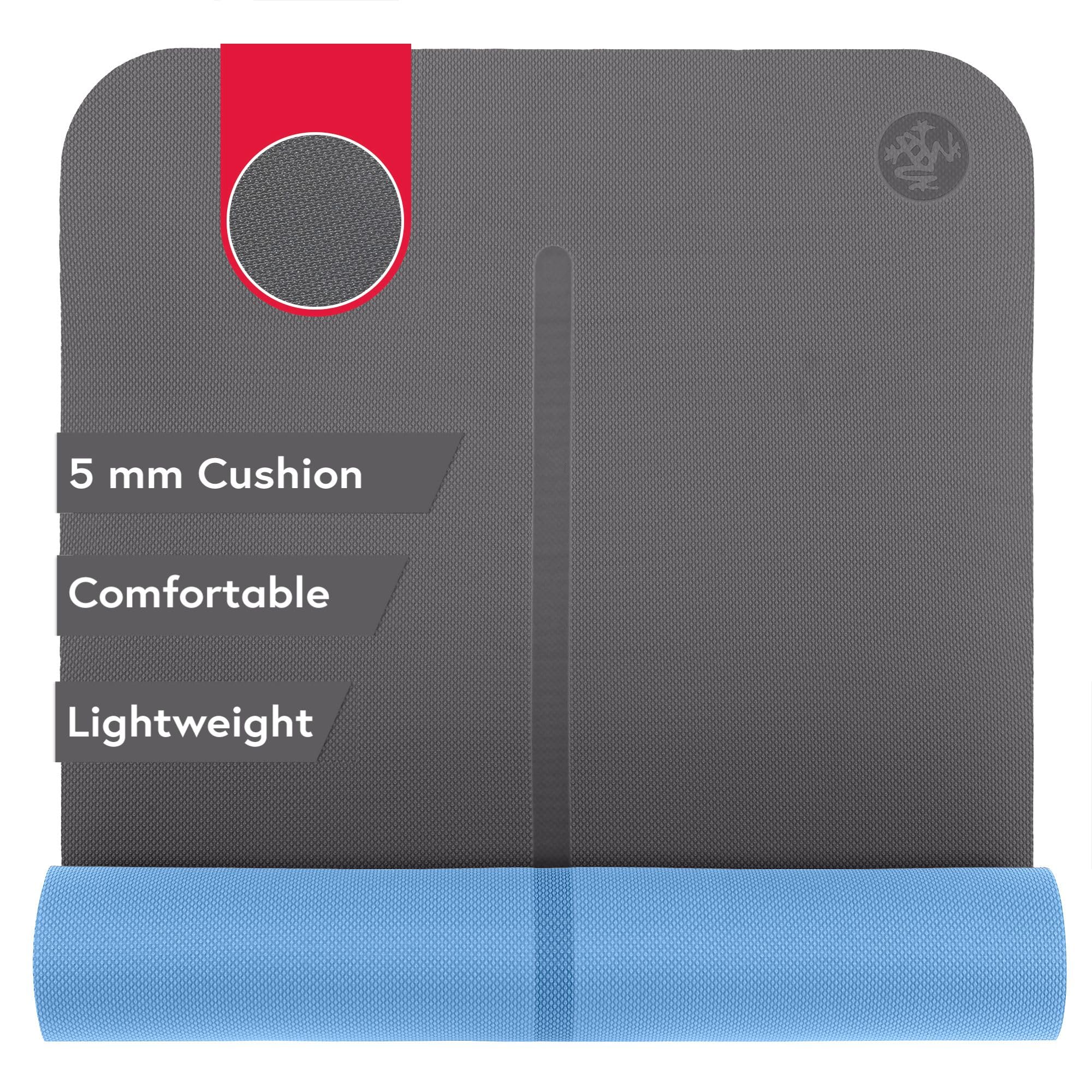 Manduka Begin Unisex Yoga and Pilates Mat, Steel Grey, 68 Inches