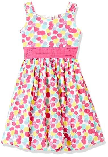 pink and blue midi dress