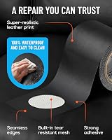 MATCH 'N PATCH Leather Repair Tape 15 ft Black Realistic Printed Leather Pattern view 6