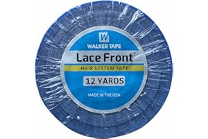Kneysan Lace Front Support Wig Tape Double Sided Waterproof Super Hold Adhesive for Wig Hair Extension Hair Pieces Lace Wigs Men's Toupee Beards Made in The USA Safe and Easy to Use (1/2" x 12 yds)