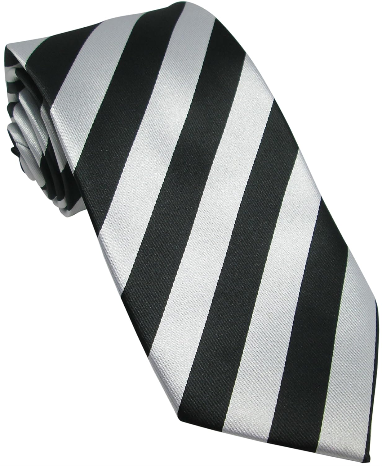 Black & White Stripe Tie Amazon.co.uk Clothing