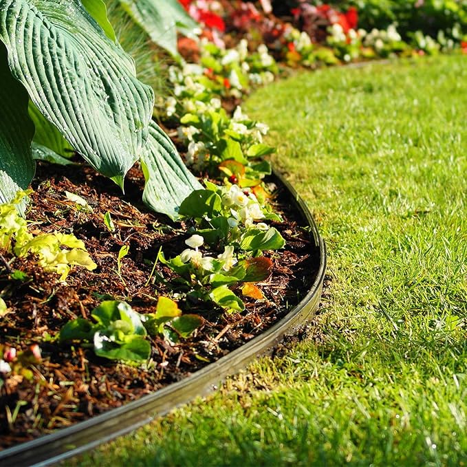 Garden Edging. 48.8 m (160 ft.) Aluminum Euroline Professional Brown