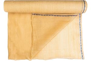 WindscreenSupplyCo] 60% 5'10'' x 100 FT Eyelets Shade Cloth Roll Sunblock Shade UV Resistant Net for Garden Greenhouse Flower Plant Patio Kennel, Tan - PS6160TAN