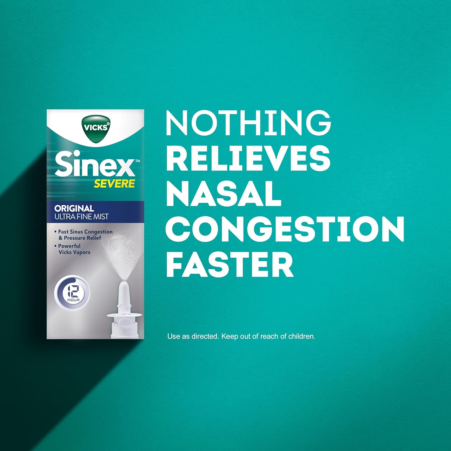 Vicks Sinex SEVERE Sinus and Nasal Spray, Ultra Fine Mist, .5 Fl Oz: Health & Personal Care