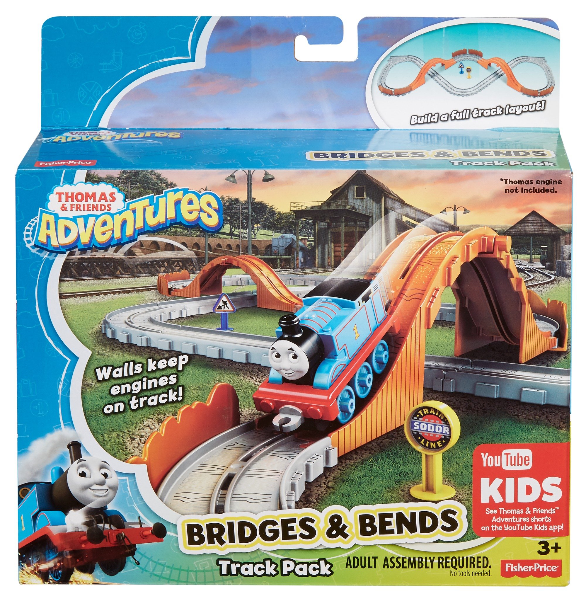 Mattel Fisher-Price Thomas Adventures DYV58 – Bridges & Bends Track Pack