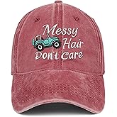 Wpnchsdc Messy Hair Don't Care Trucker Baseball Hats Cap for Women Girl