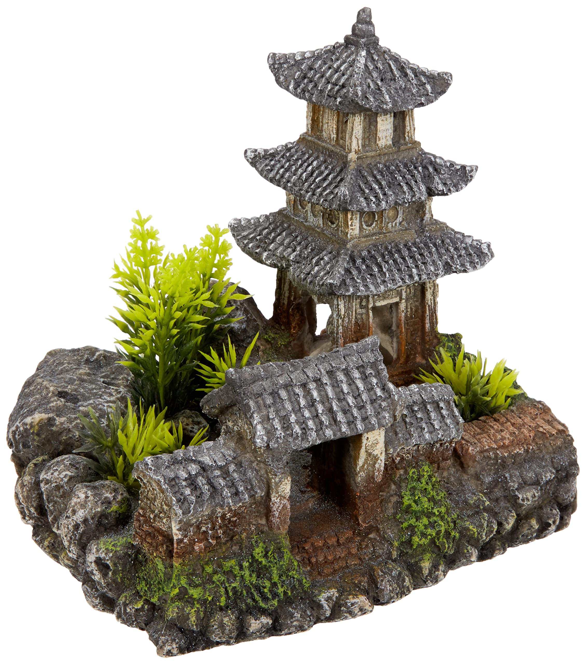 Nobby Asian Temple Aquarium Ornaments, 18.5 x 14.2 x 17 cm