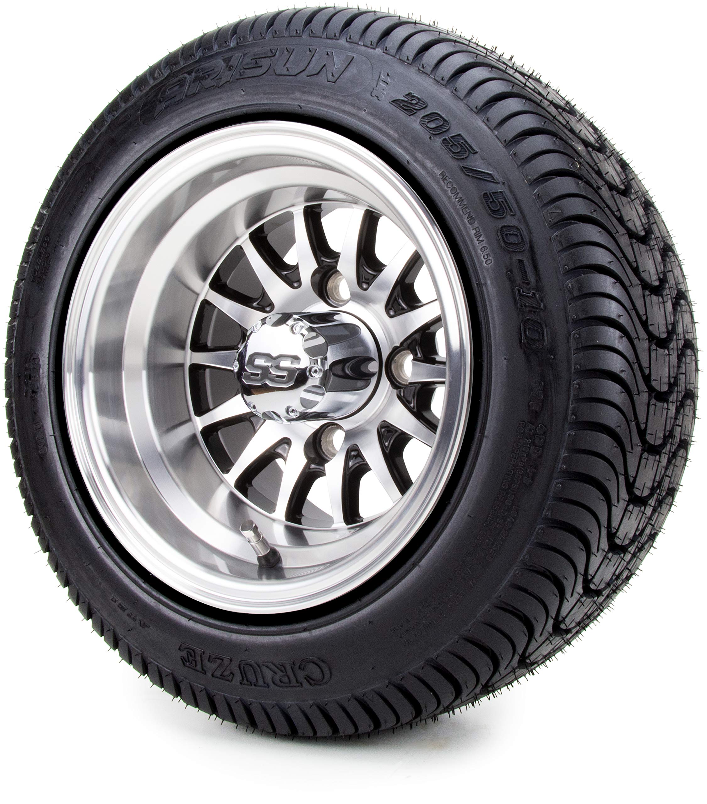 10" Medusa SS Golf Cart Wheels & Low Profile Tires Combo Set of 4 Buy