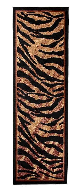 Amazon De Carpeto Tierfell Laufer Teppich Beige Schwarz 70 X 300