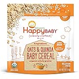 Happy Baby Organics Clearly Crafted Baby Cereal, Oats and Quinoa, 7 Ounce (Pack of 1)