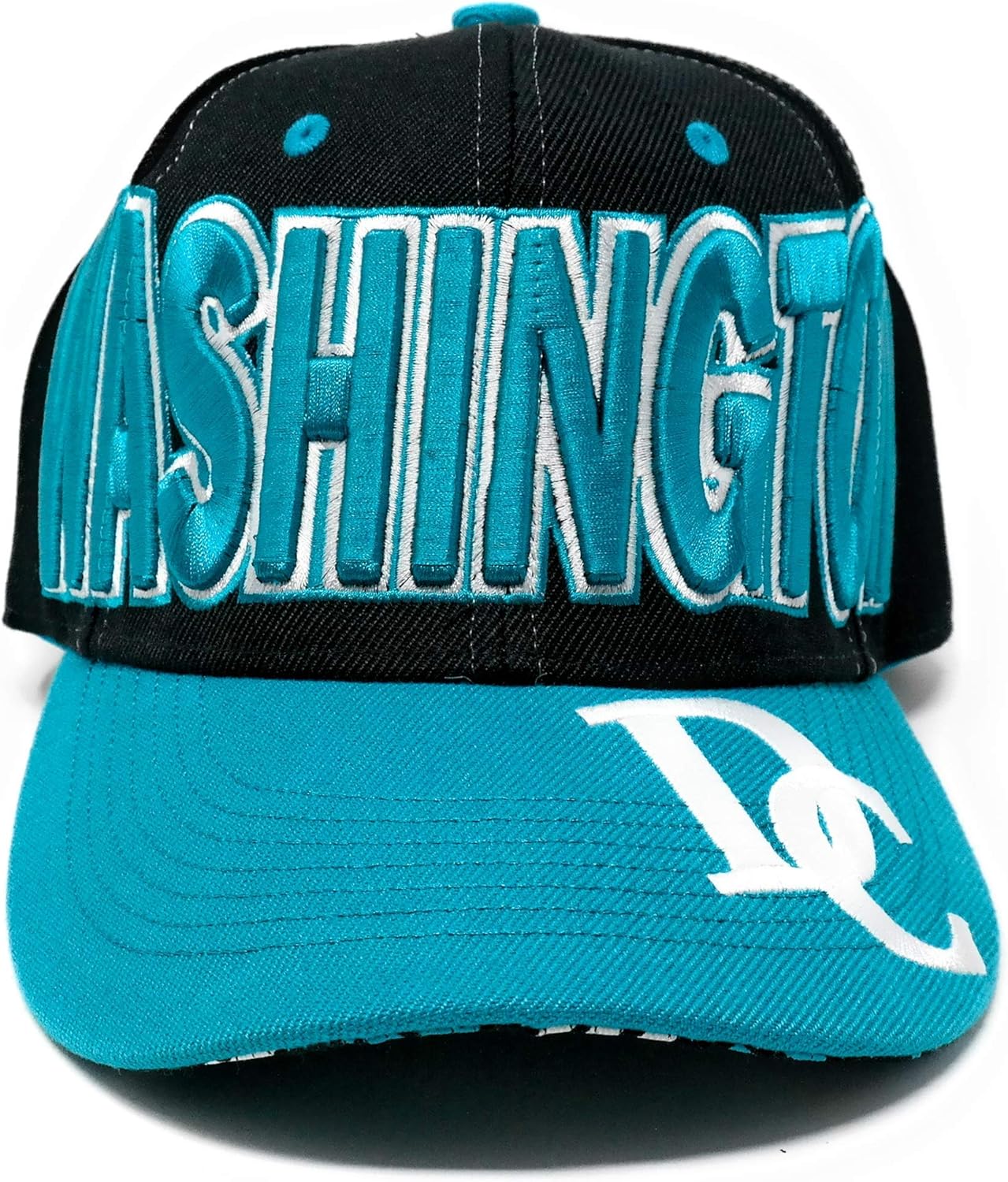 Washington DC Hat Baseball Cap Snapback Hat (Black/Teal) at Amazon Men