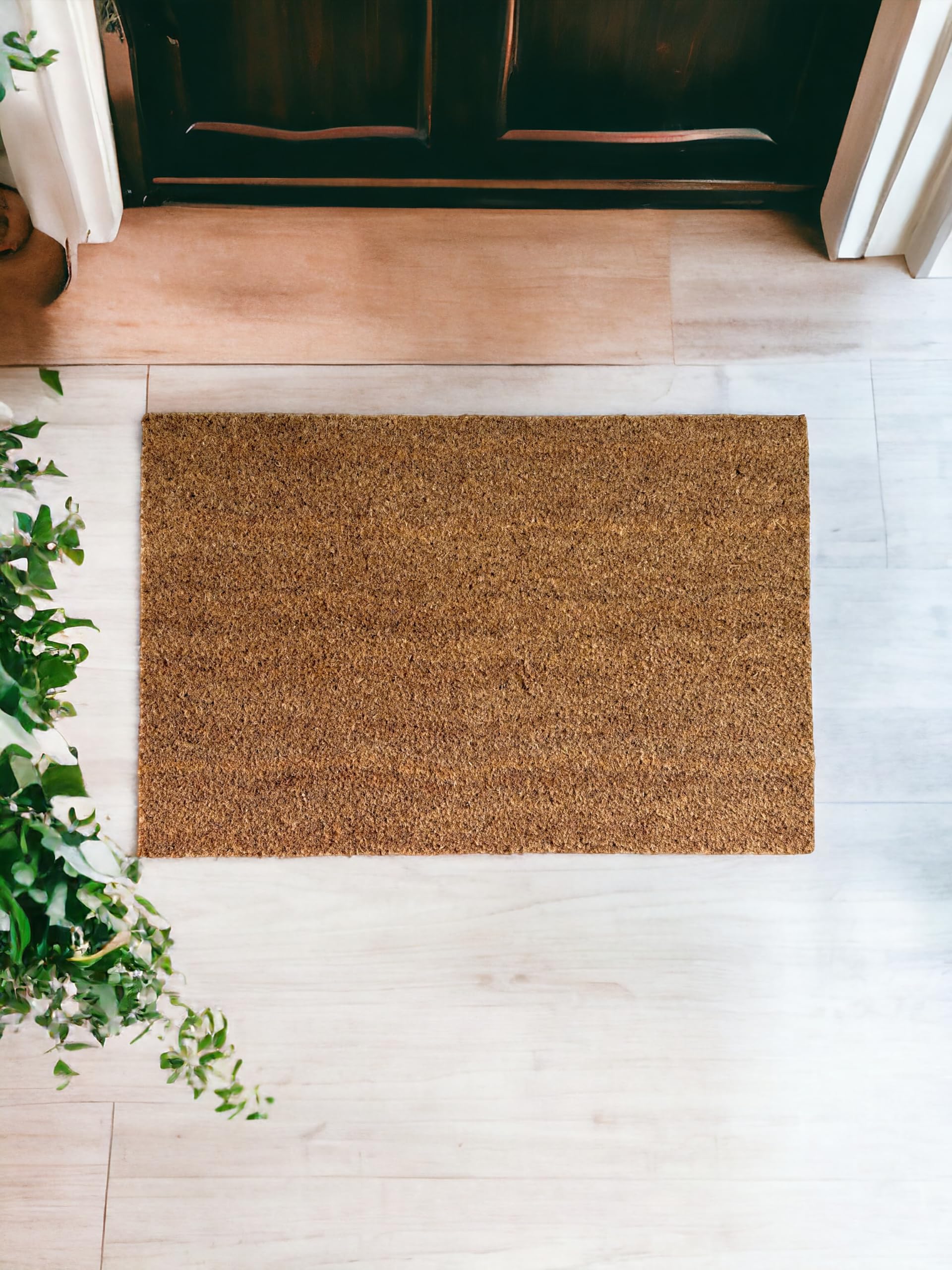 VL Door Mat 40x60cm – Coco Coir Door Mats with Non-Slip Latex Backing – Heavy Duty Door Mats Outdoor for Mud, Dirt and Moisture Control in Patio, Entryway, Garden or Garage (Pack of 1)