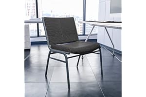 EMMA + OLIVER Big & Tall 1000 lb. Rated Black Fabric Stack Chair