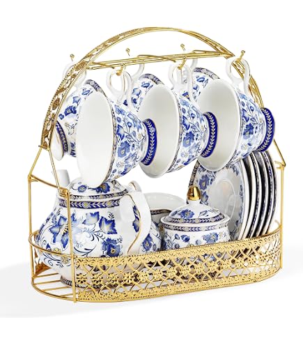 Amazon.com | Thcbme 999纯银茶具套装鎏银功夫茶杯used porcelain for