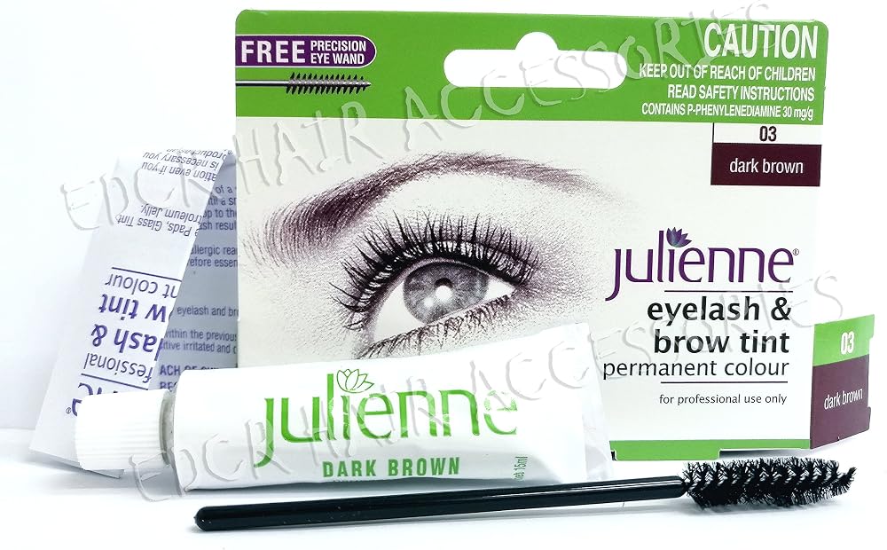 Julienne Eyelash Eyebrow Tint Permanent Dark Brown 03 Colour 15ml