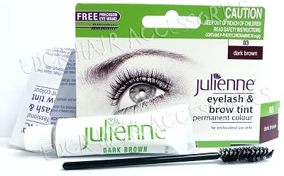 Julienne Eyelash Eyebrow Tint Permanent Dark Brown 03 Colour 15ml
