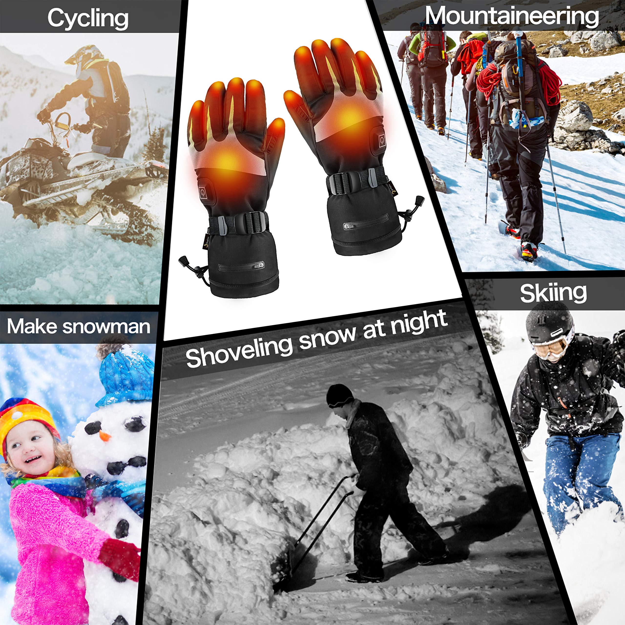 Heated gloves for Men Women,Electric heated gloves|Heated motorcycle gloves| Heated Ski Gloves
