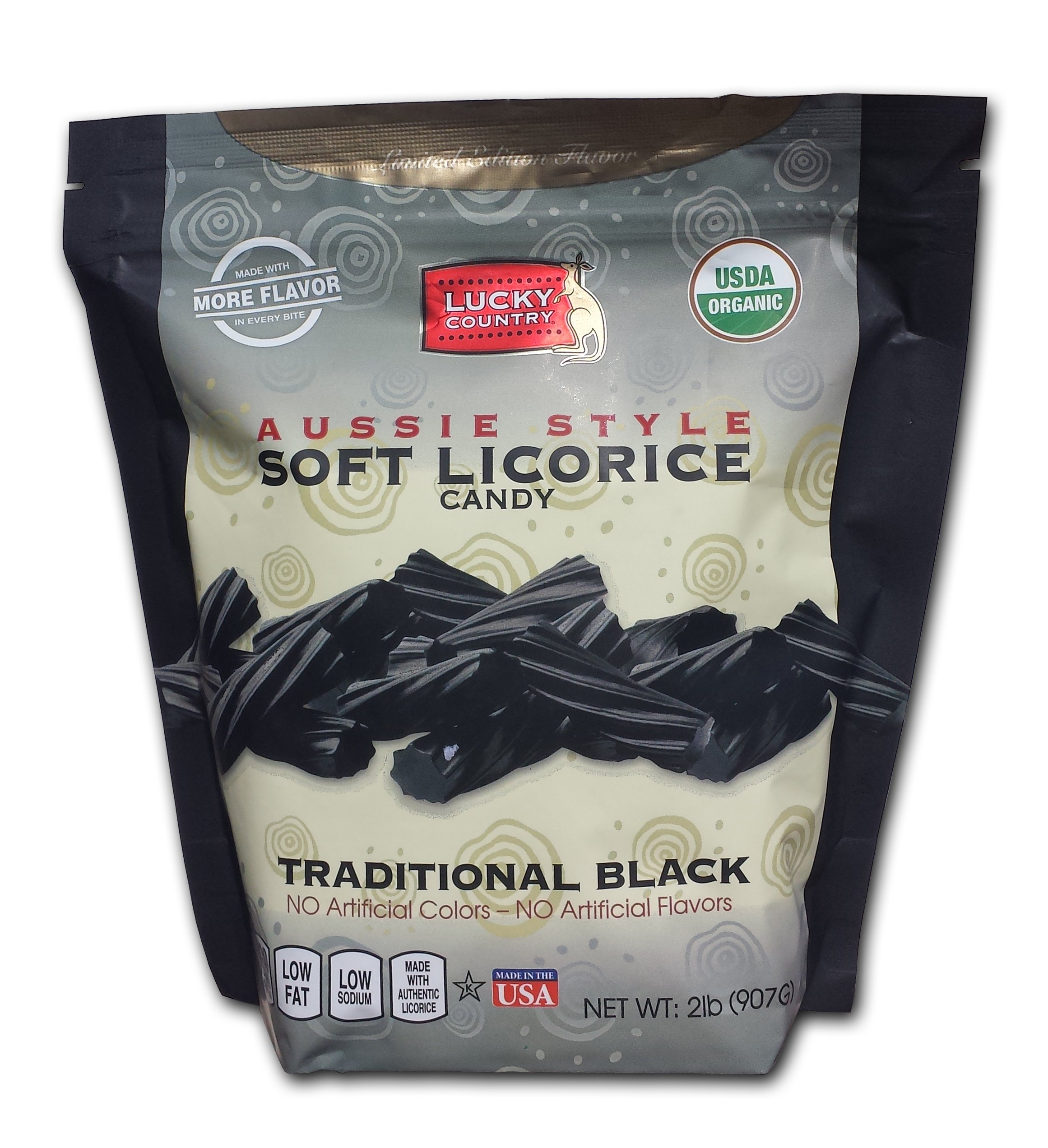 Lucky Country Aussie Style Soft Licorice Candy, 2 Pound