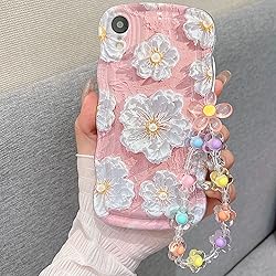 for iPhone XR Curly Wavy Case, Cute Colorful Retro