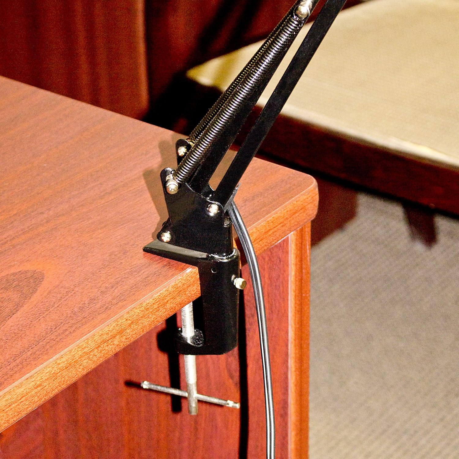 Globe Electric 56963 Metal Clamp - Swing Arm Multi-Joint Desk Lamp, 31.5", Black - - 