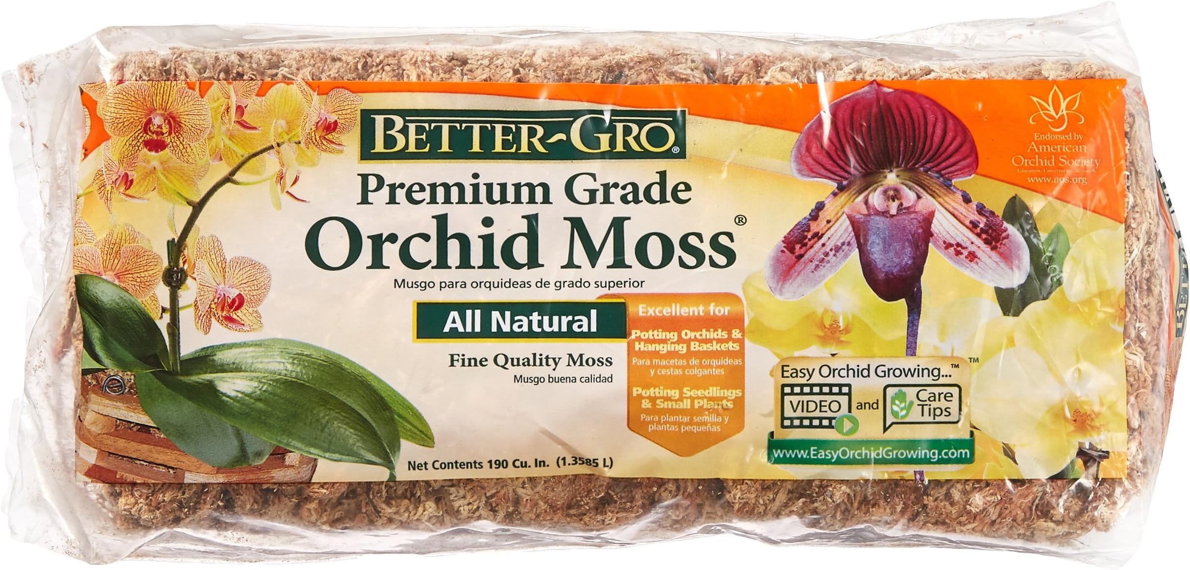 Sun Bulb 50450 Better GRO Orchid Moss,190 cu.in