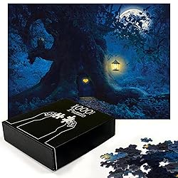Ambesonne Fantasy Jigsaw Puzzle, Night with a