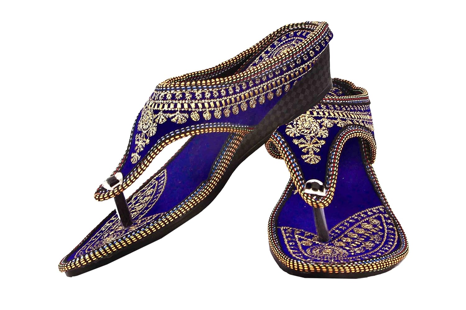 beauty craft rajasthani/jaipuri ethnic zari embroidery work chappal