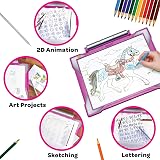 Crayola Light Up Tracing Pad Pink – 1 Graphite Pencil 12 Colored Pencils view 5