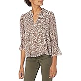 Velvet by Graham & Spencer Womens Wilona Long Sleeve Ruffle TopBlouse
