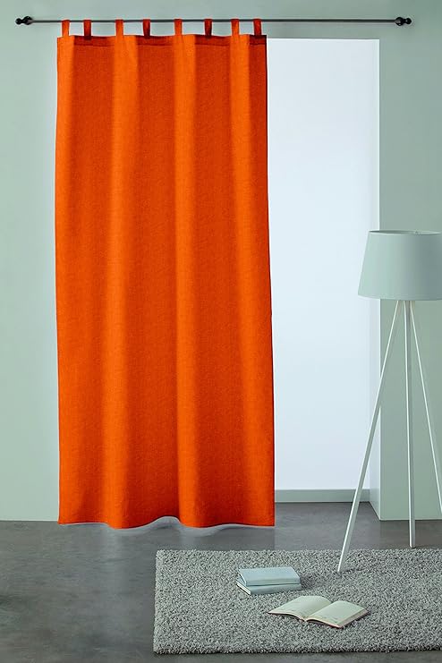 Martina Home Levante Curtain With Loops Fabric Mandarin 27 X 40