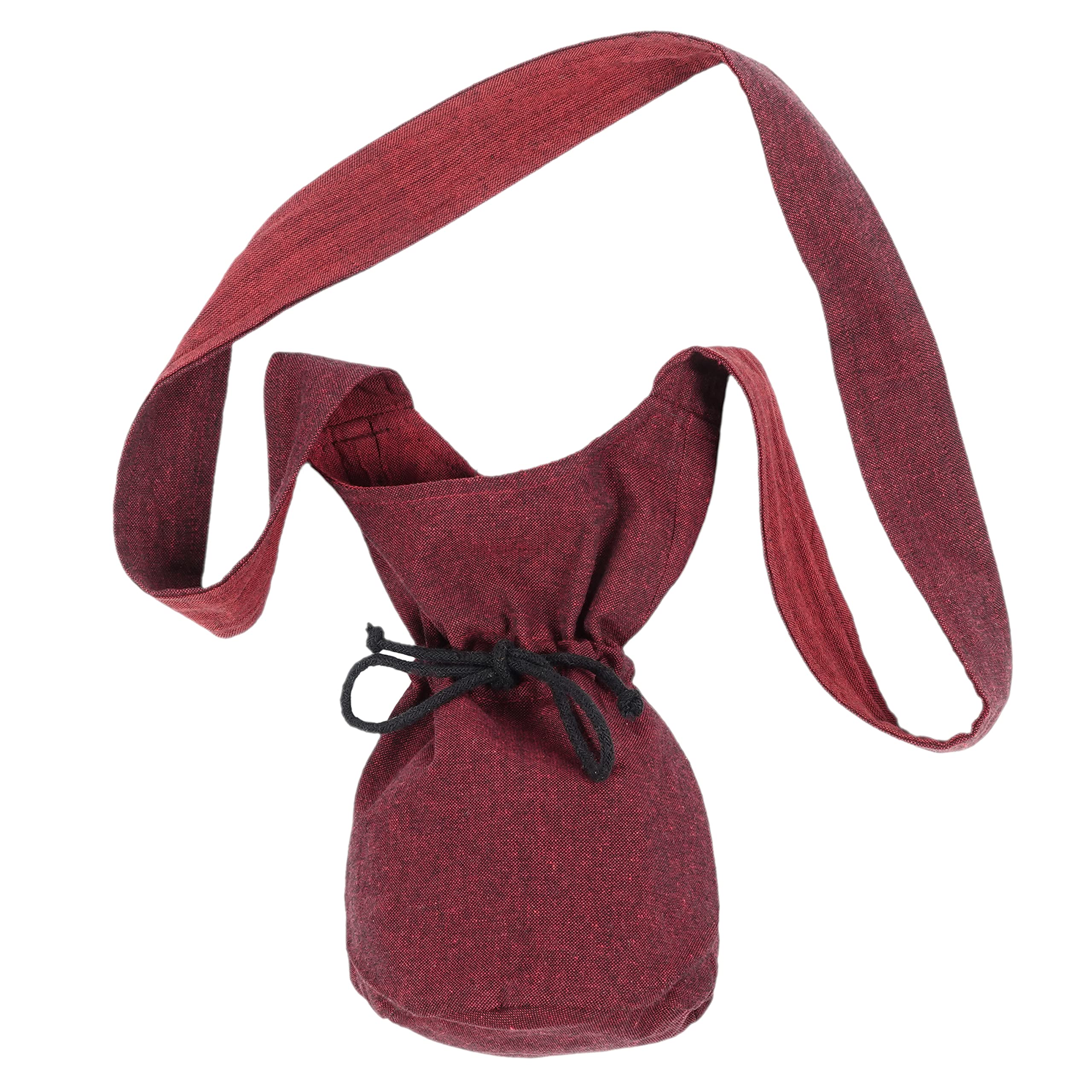 HEMAD Bag - Medieval-Larp Cotton Drawstring Bag - darkred - Small Size