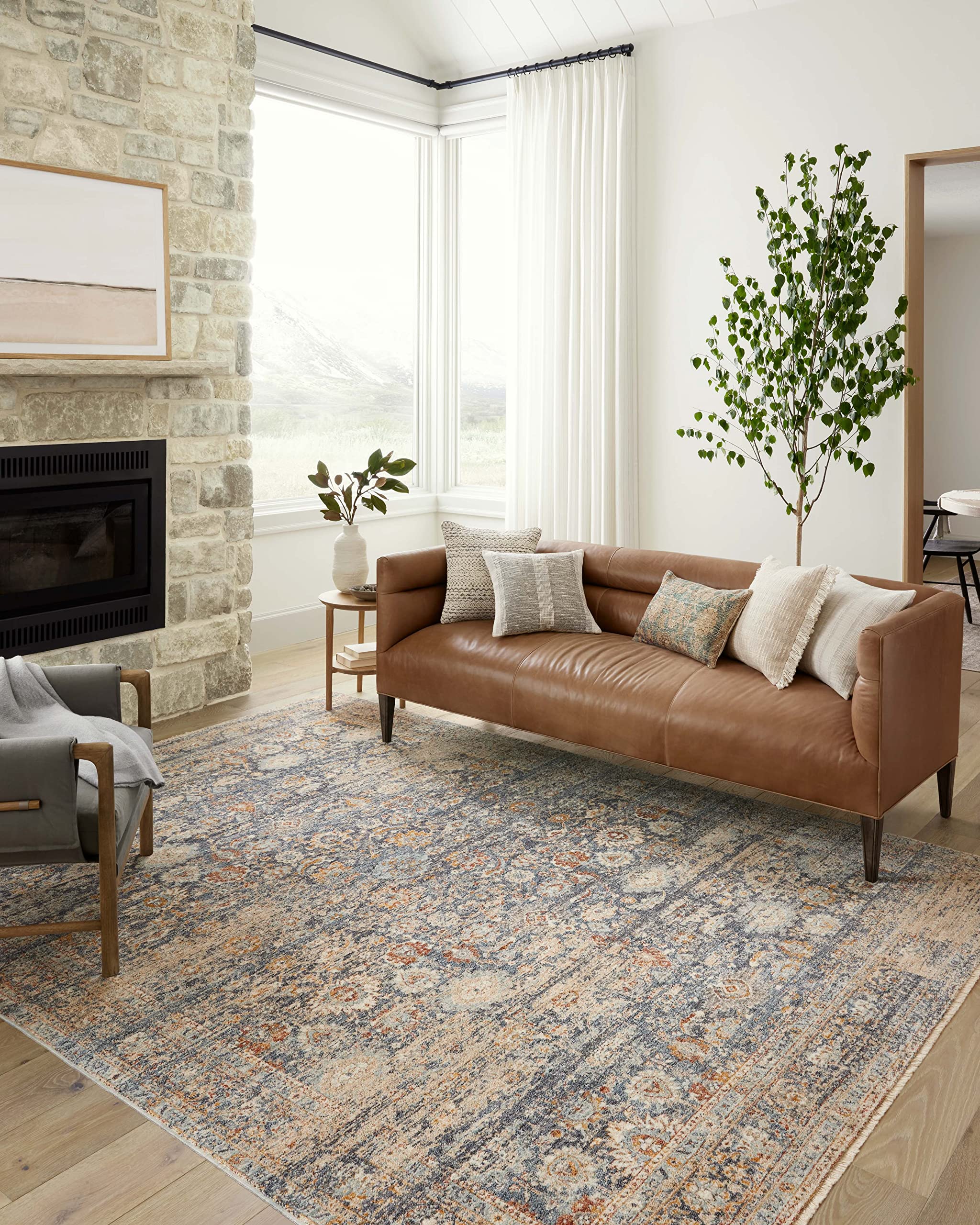 Photo 1 of ***used**Loloi Angela Rose Blake Collection BLA-07 Navy/Multi 7'-10" x 10'-2", .25" Pile Height, Fringe, Area Rug