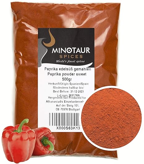 Minotaur Spices | Paprika edelsüß gemahlen, Paprikapulver mild, 2 X 500g (1 Kg)