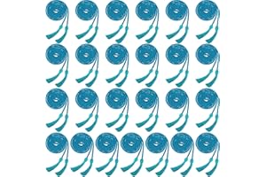 Haconba 25 Pieces Graduation Honor Cord Rayon Braided Honor Cords with Tassel for Graduation Students Bachelor Master Doctoral Gown Grad Decor (Teal)