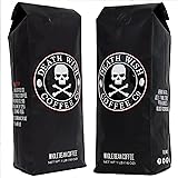Death Wish Whole Bean Coffee Bundle Deal, The World's Strongest Coffee, Fair Trade and USDA Certified Organic, 2 lb Bag