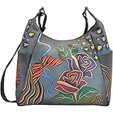 Anna By Anuschka Handpainted Large Multi Pocket Hobo