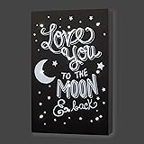 Little Love by NoJo Celestial Lighted Wall Decor, Love You to the Moon and Back, Gray/White
