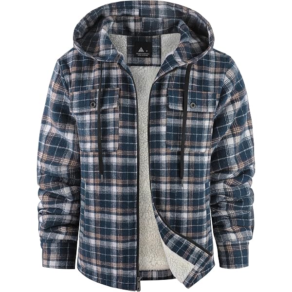 Burnside Quilted Flannel Full-Zip Hooded Jacket - 8620 at Amazon