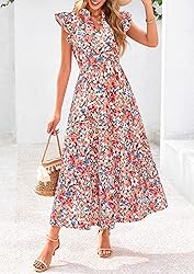 PRETTYGARDEN Women's 2025 Summer Floral Midi Dress