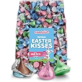 Hershys Kisses Easter Candy Milk Chocolate, 2 LB Bulk Bag | Approx. 200 Pieces, Assorted Pastel Colors for Baskets, Egg Hunts, Spring Celebrations