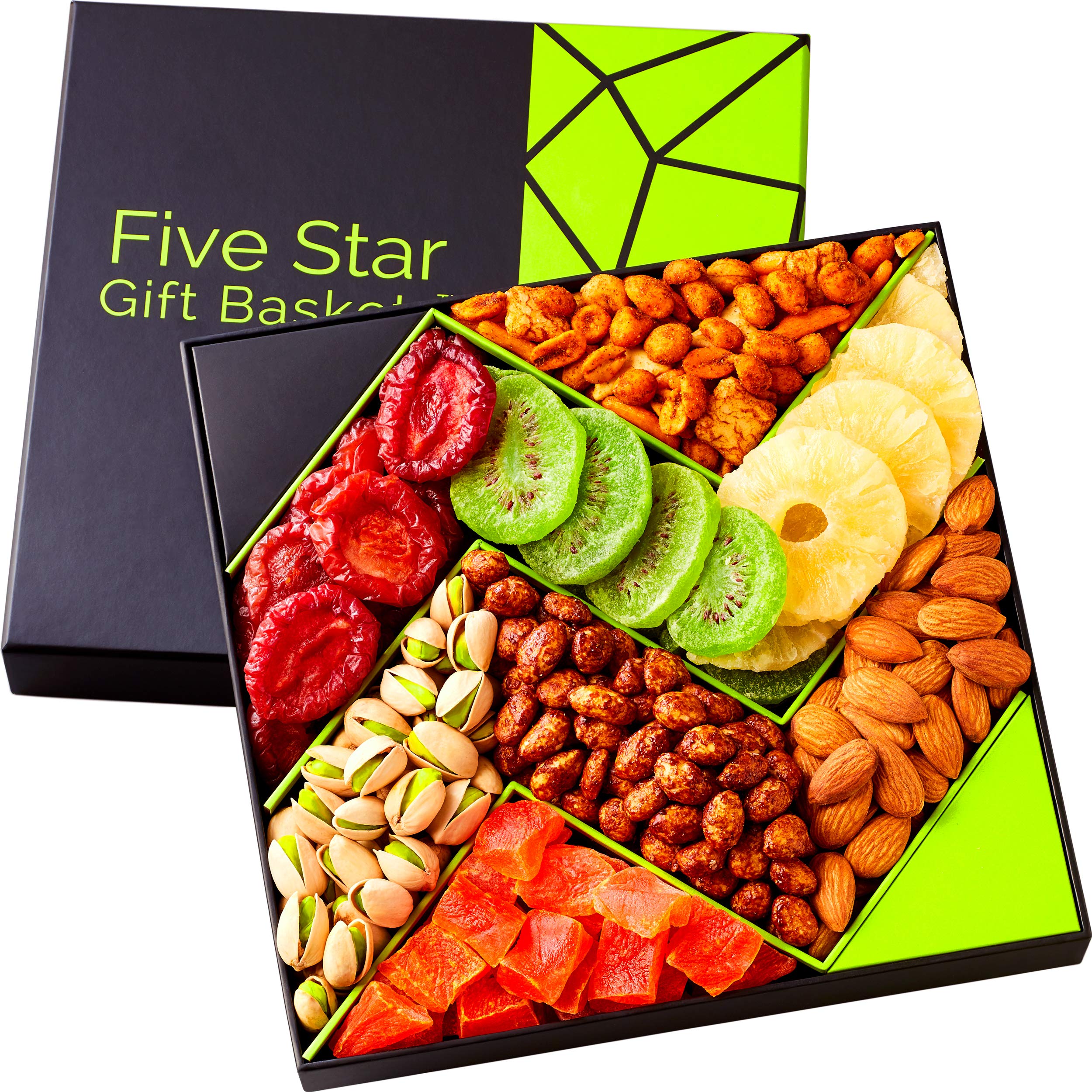 Five Star Gift Baskets, Holiday Fruit And Nuts Gift Basket Gourmet Food Gifts Mothers