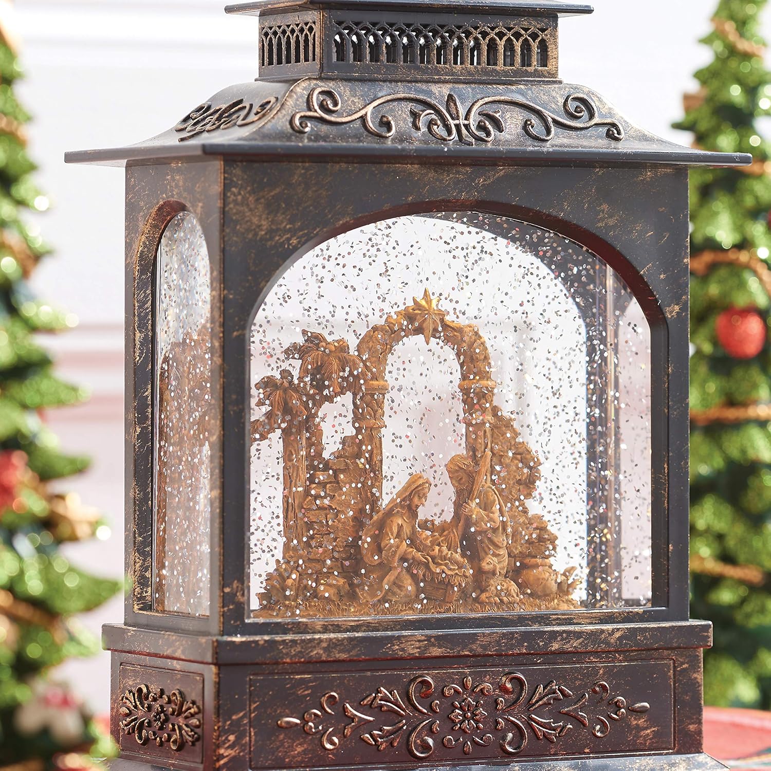 RAZ Imports 11 Christmas Nativity HOLY Family Lighted Water Lantern