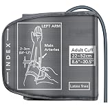 Replacement Extra Large Cuff for Omron BP Monitors 22-52CM Big Arm - Adjustable XL Blood Pressure Cuff, Includes 6 Universal Interface, Blood Pressure Monitors Large Cuff Compatible