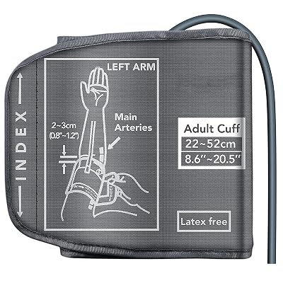 Replacement Extra Large Cuff for Omron BP Monitors 22-52CM Big Arm - Adjustable XL Blood Pressure Cuff, Includes 6 Universal Interface, Blood Pressure Monitors Large Cuff Compatible