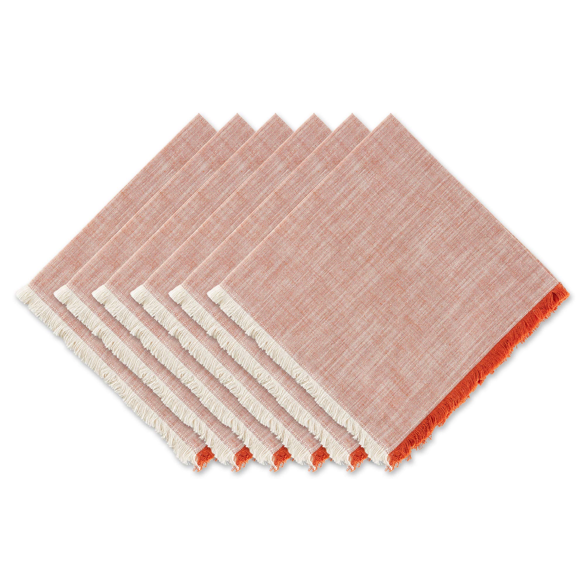 DII Tabletop Collection, Burnt Orange Tonal, 20" x 20" (Set of 6)