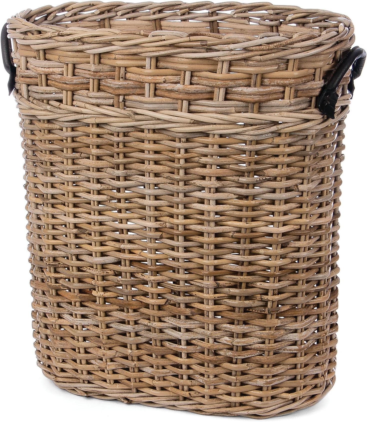 Skalny 19.5"x10.5"x21.5" Oval Kubu Rattan Umbrella Stand w/Side Handle