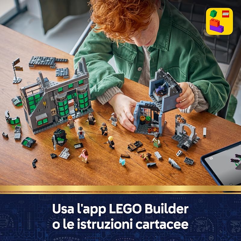 Harry Potter Negozi di Magia di Notturn Alley - Giocattolo in Miniatura con 8 Minifigure e Patronus da Collezione - Decorazione Cameretta - Regalo per Bambine e Bambini da 8 Anni in su - 76471 — foto 8 di 8