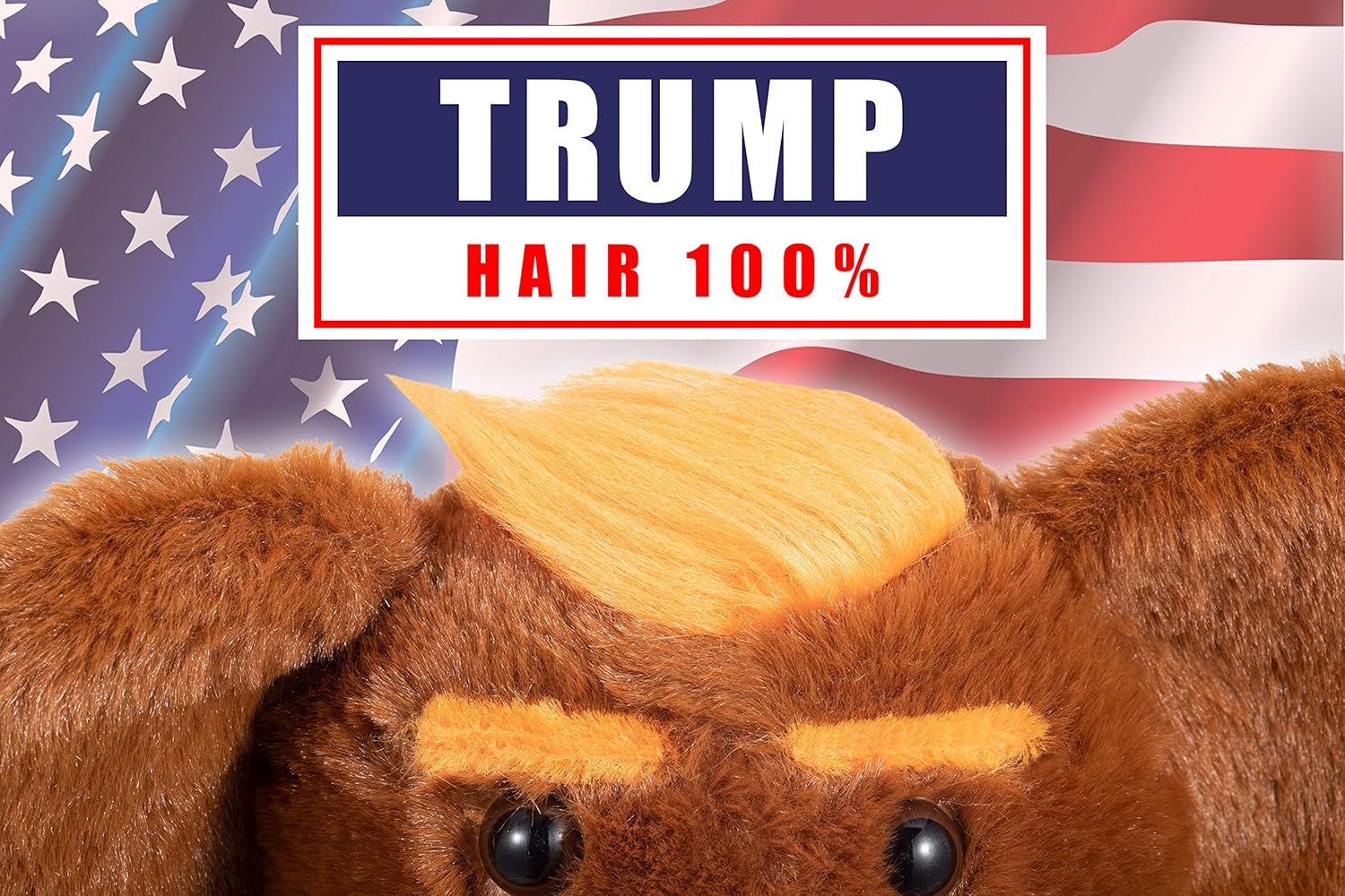 Donald Trump Stuffed 12" Inch Elephant Plush Doll Toy - Are you a Large Teddy Bear Republican GOP Trumps 2020 Supporter OR Angry Liberal Democrat DNC Donkey Animal Lover, Political Toddler Gag Gift: Toys & Games