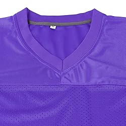 Aumudle Men Blank Plain Football Jersey Practice
