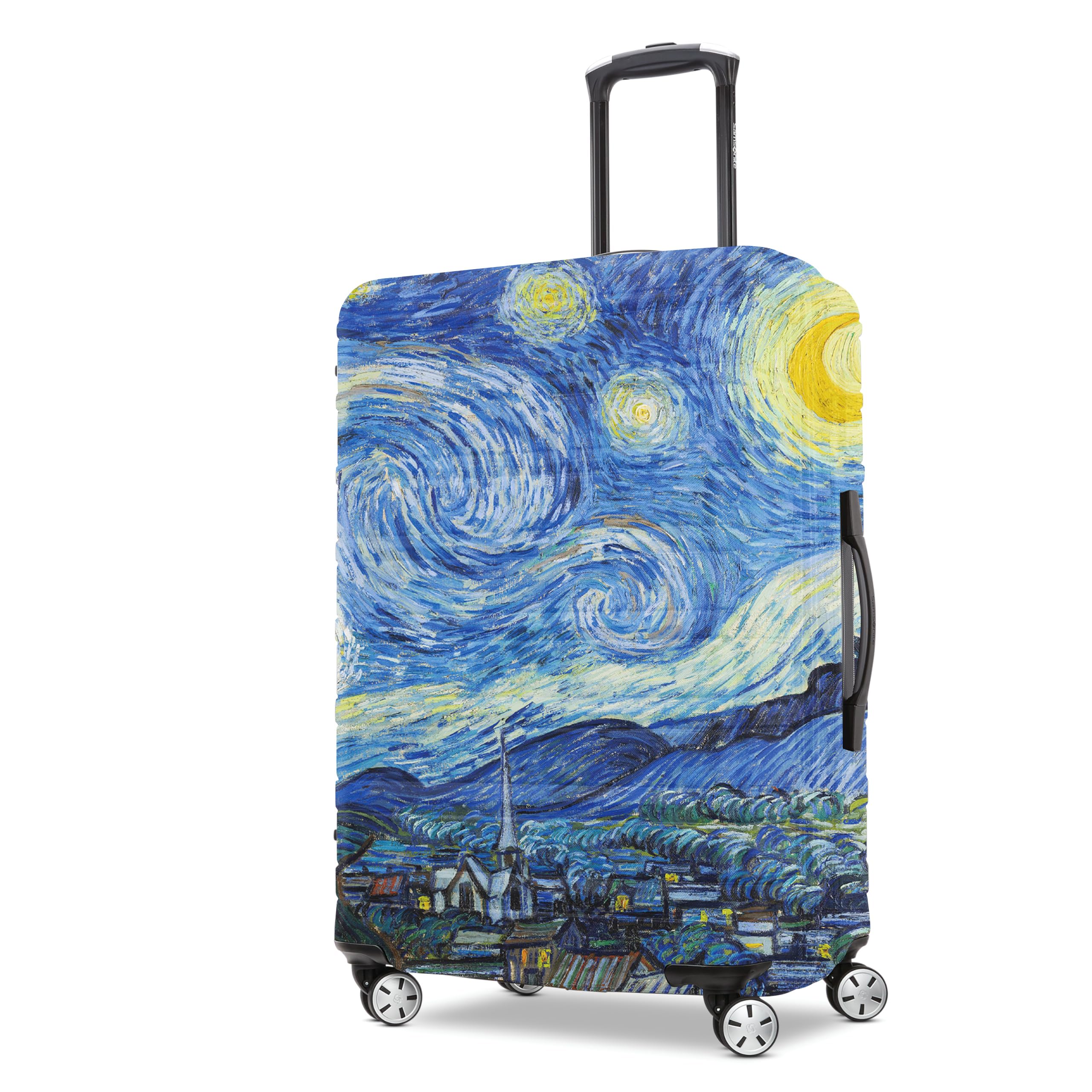Photo 1 of FIRST WAY Luggage Cover Protector - Anti-Scratch Suitcase Cover for Travel - Protects Against Dirt and Wear, Fits 27"-30" Luggage Starry Night